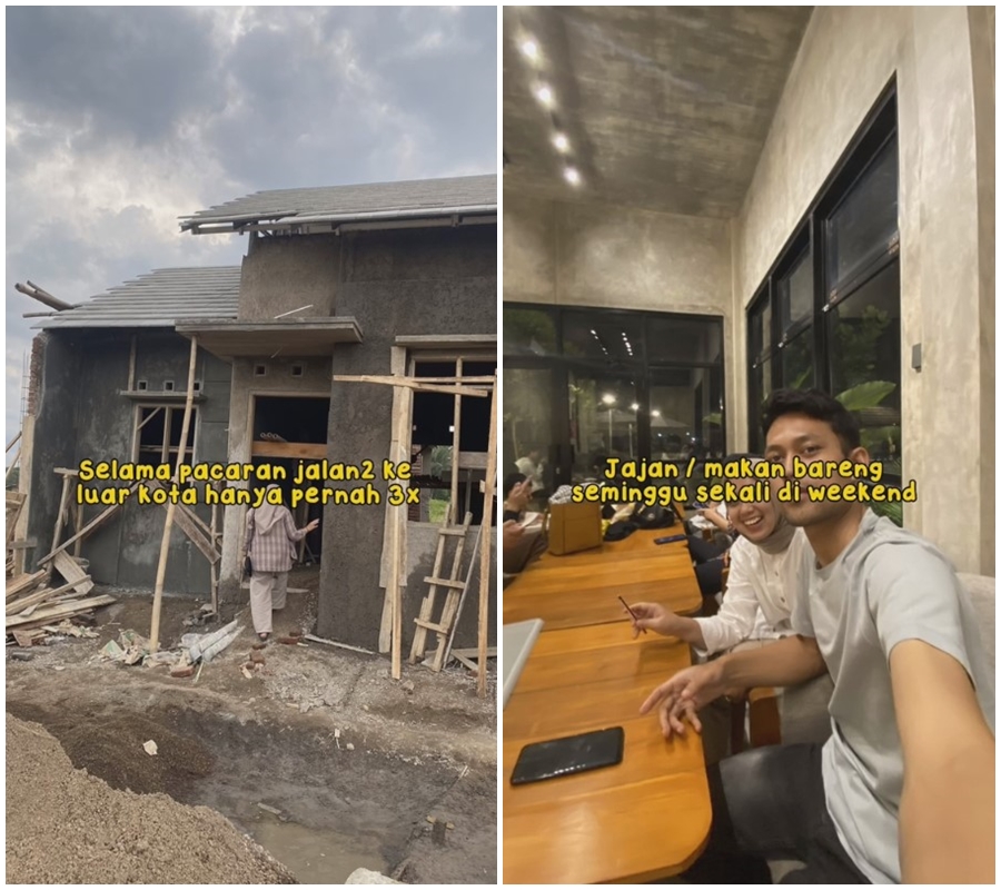bangun rumah masih pacaran © TikTok/@dhiniwwww