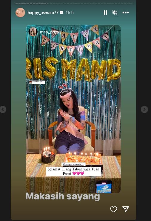  ulang tahun Happy Asmara ke 24 © 2023 brilio.net