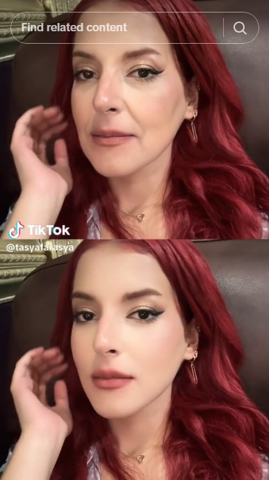 seleb ikuti tren filter Aged © TikTok