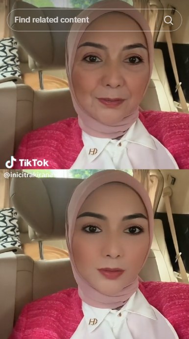 seleb ikuti tren filter Aged © TikTok