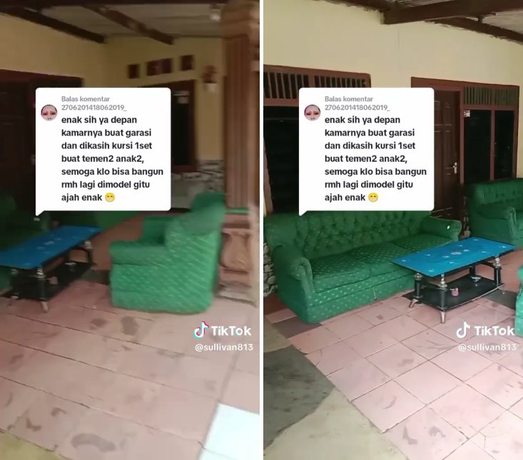 rumah mirip kontrakan © TikTok