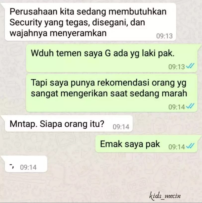 Chat nanya lowongan kerja endingnya dibercandain Berbagai sumber Chat nanya lowongan kerja endingnya dibercandain Berbagai sumber
