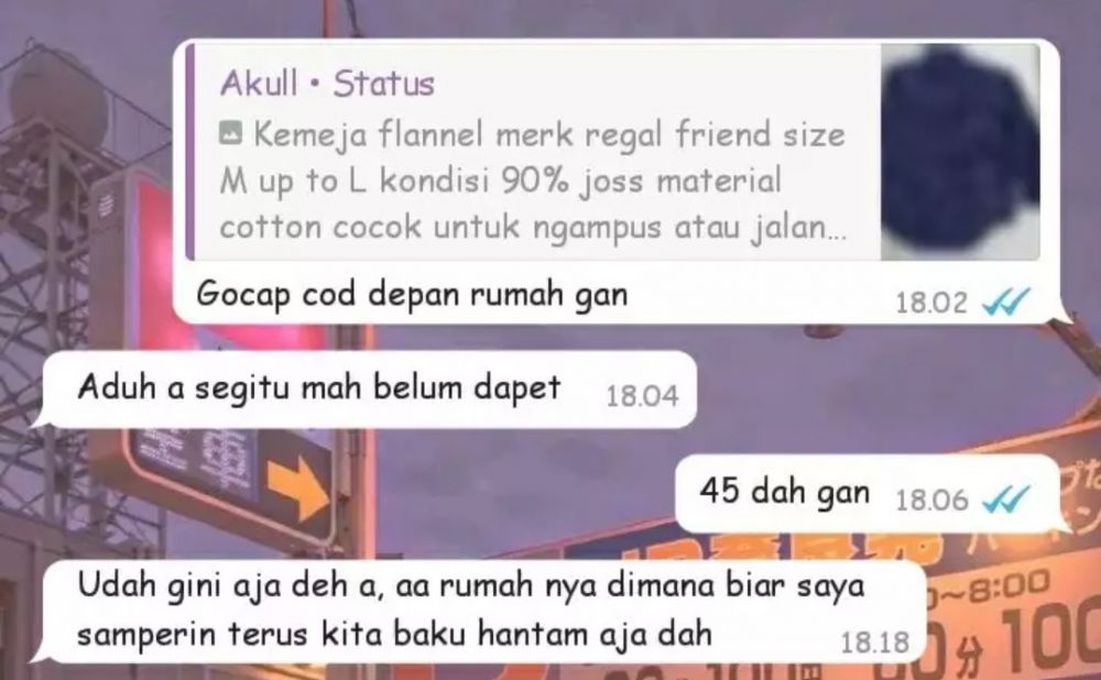 Chat nawar barang di online shop Berbagai sumber