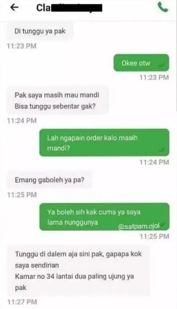 Chat lucu customer saat order ojek online Berbagai sumber