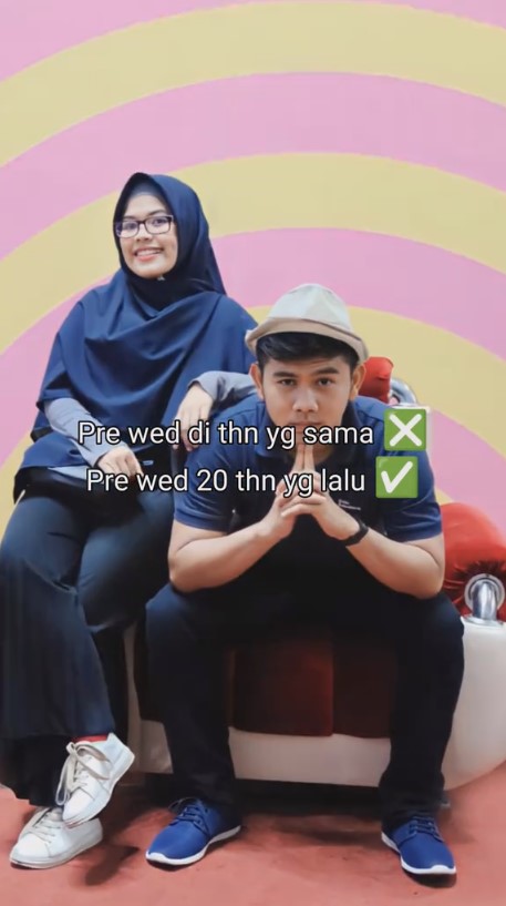pengantin prewedding saat masih TK © TikTok/@rdahrianis