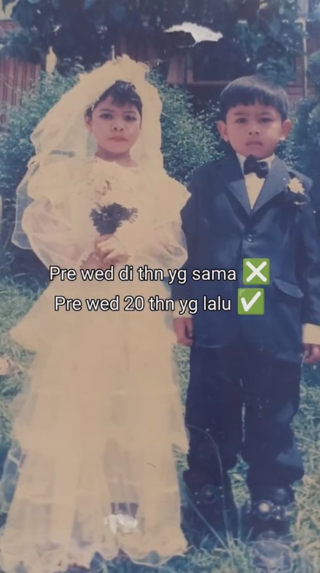 pengantin prewedding saat masih TK © TikTok/@rdahrianis