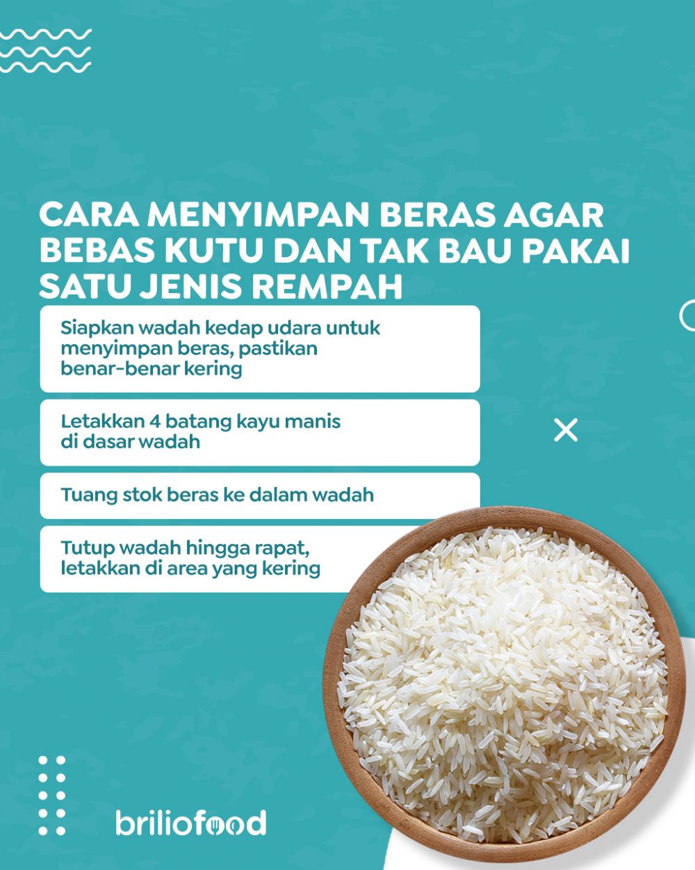 Pakai 1 jenis rempah, begini cara aman menyimpan beras supaya tak bau dan bebas kutu