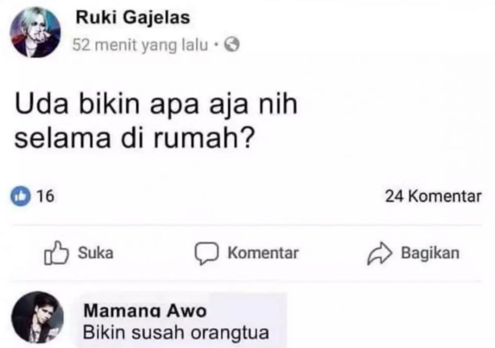 Komentar facebook berasa diulti Berbagai sumber