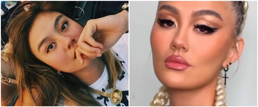 Agnez Mo saat pakai vs tanpa makeup © Instagram