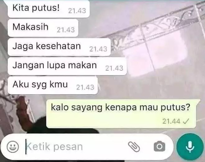 Chat lucu kesal dengan kelakuan pacar Berbagai sumber