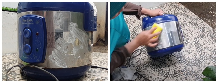 Tak perlu sabun, begini trik ampuh membersihkan karat di rice cooker pakai 2 bahan