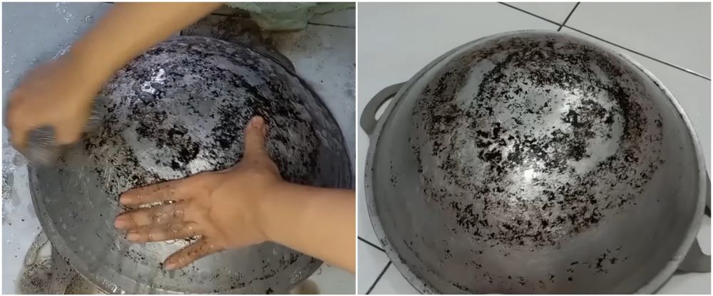 Tak perlu pemutih, begini cara mudah menghilangkan kerak tebal di wajan pakai 3 bahan