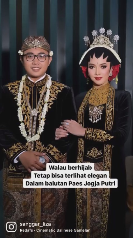 pengantin paes hijab jogja putri © TikTok/@sanggar.liza
