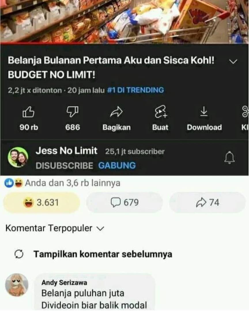 Komentar Facebook bikin gundah © Instagram Komentar Facebook bikin gundah © Instagram