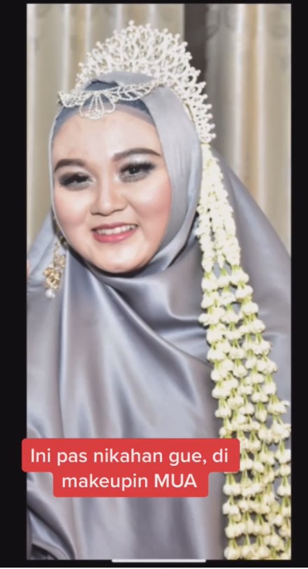 manten makeup ulang karena riasan MUA jelek © TikTok/@kuraaaaaa88 manten makeup ulang karena riasan MUA jelek © TikTok/@kuraaaaaa88