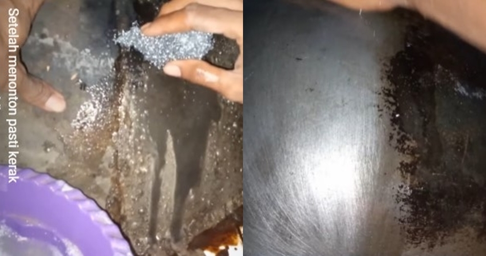 Tanpa air panas atau direndam, ini cara merontokkan kerak gosong di pantat wajan cuma pakai 2 bahan