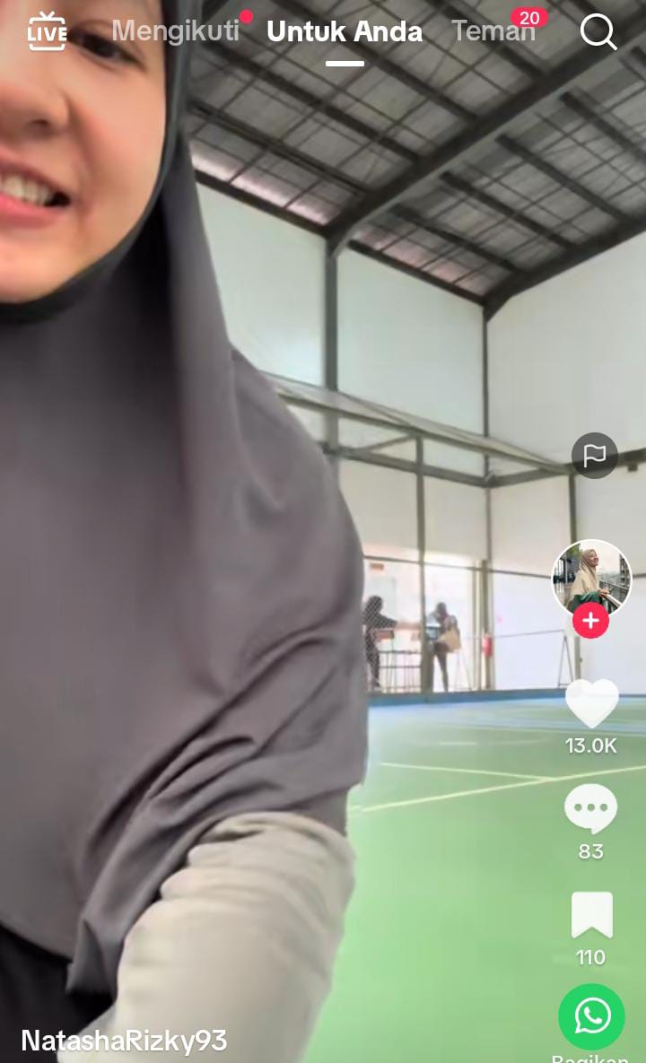 natasha rizky saat badminton Tik Tok natasha rizky saat badminton Tik Tok