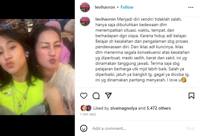 ibu keisya levronka muncul Instagram
