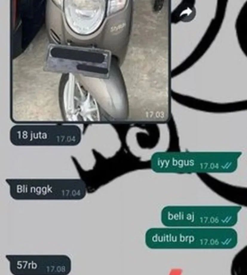 Chat resek dari teman Berbagai sumber