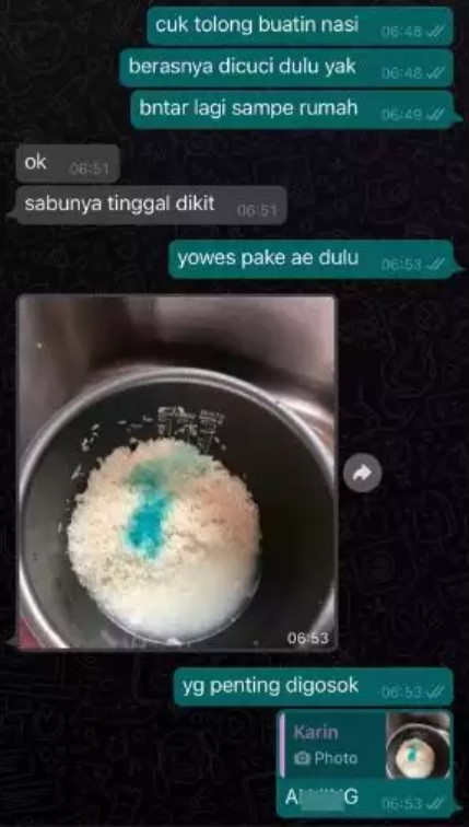 Chat resek dari teman Berbagai sumber
