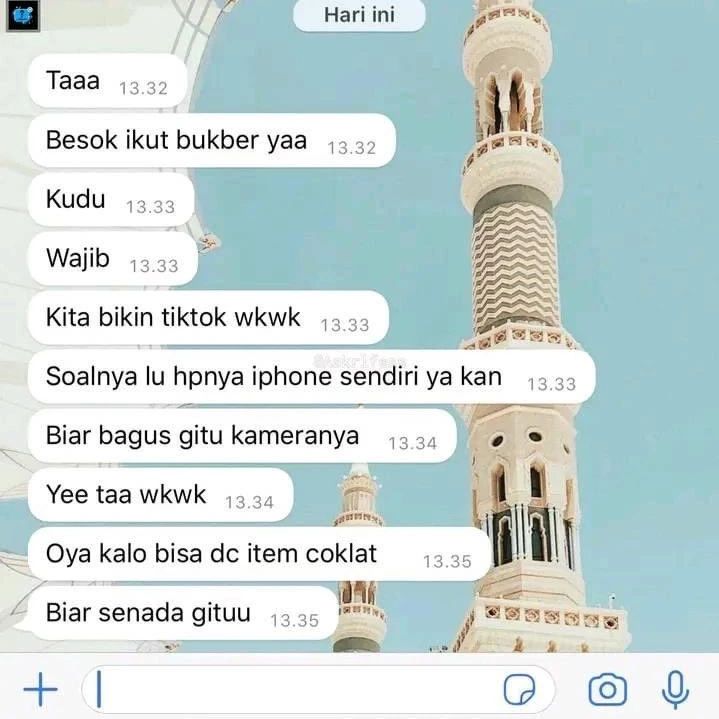 Chat resek dari teman Berbagai sumber
