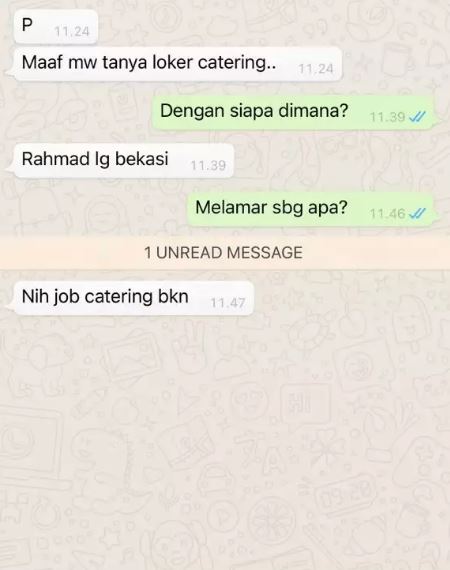 Chat lucu tanya lowongan kerja Berbagai sumber