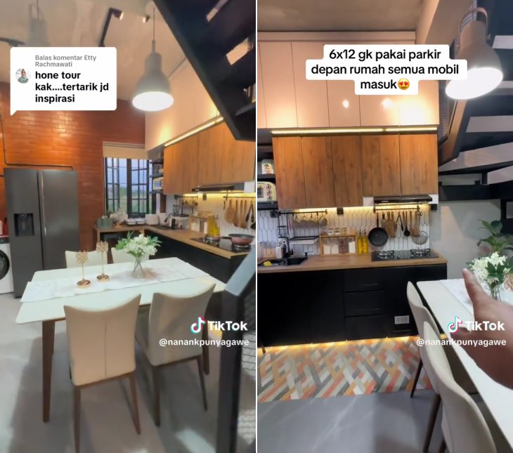 rumah garasi dua mobil © TikTok