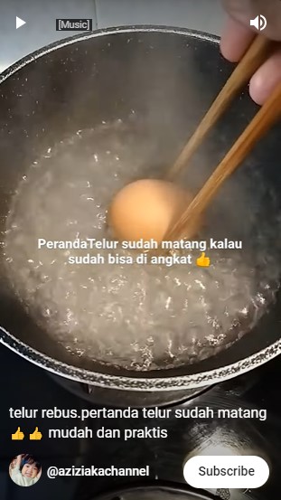 Bukan diamati cangkangnya, warganet ini punya trik tak biasa untuk deteksi telur rebus sudah matang