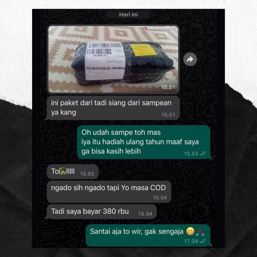 Customer niat baik jatuhnya ngeselin Berbagai sumber