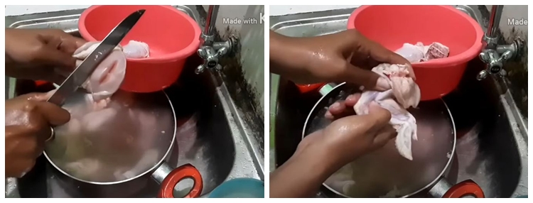 Trik menghilangkan bau amis dan sisa darah pada daging ayam sebelum dimasak, pakai 1 bahan dapur