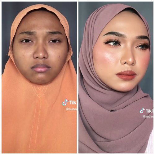 makeup biasa jadi manglingi © TikTok