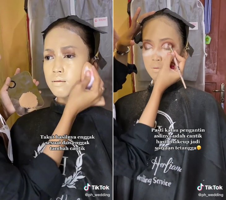 makeup pengantin ketuaan © TikTok makeup pengantin ketuaan © TikTok