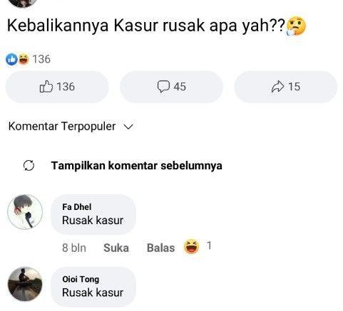 status tebak-tebakan facebook © Facebook status tebak-tebakan facebook © Facebook