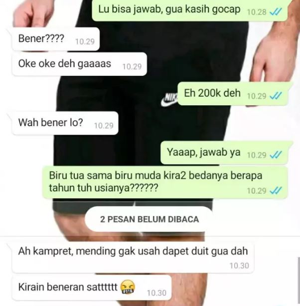 Chat lucu ngajak teman tebak-tebakan Berbagai sumber