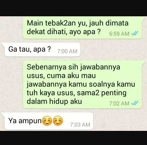 Chat lucu ngajak teman tebak-tebakan Berbagai sumber