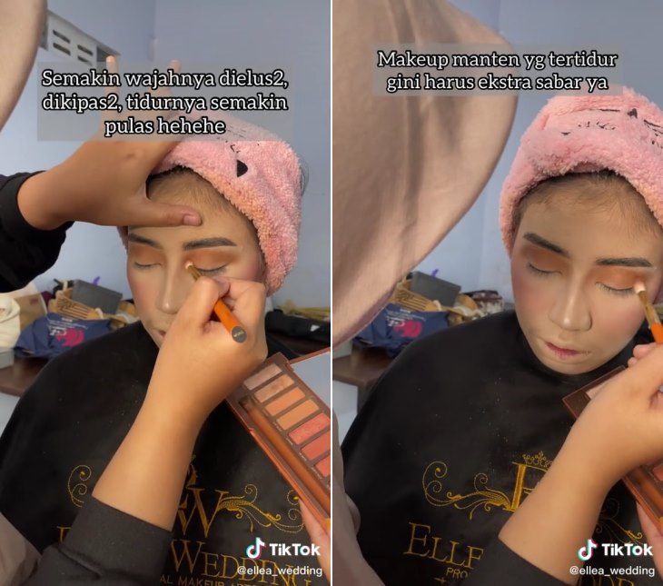 pengantin ketiduran © TikTok