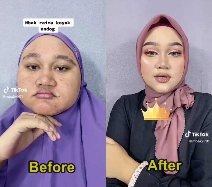 makeup pipi tirus © TikTok