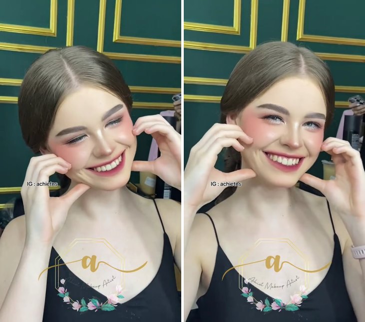 makeup mirip patung © TikTok