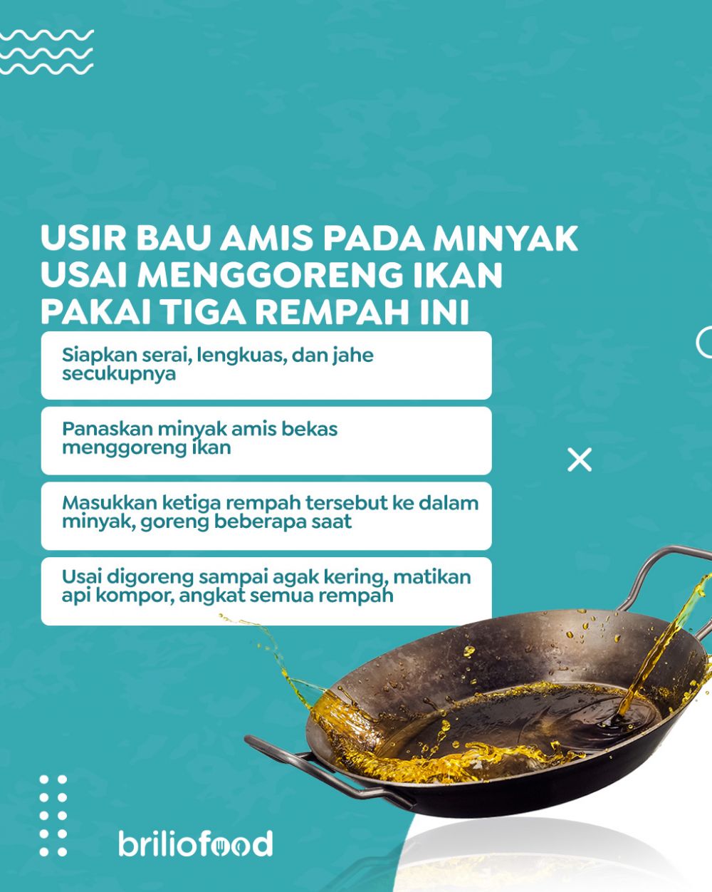Cara mengatasi minyak yang bau amis usai menggoreng ikan, cukup tambah 3 jenis rempah
