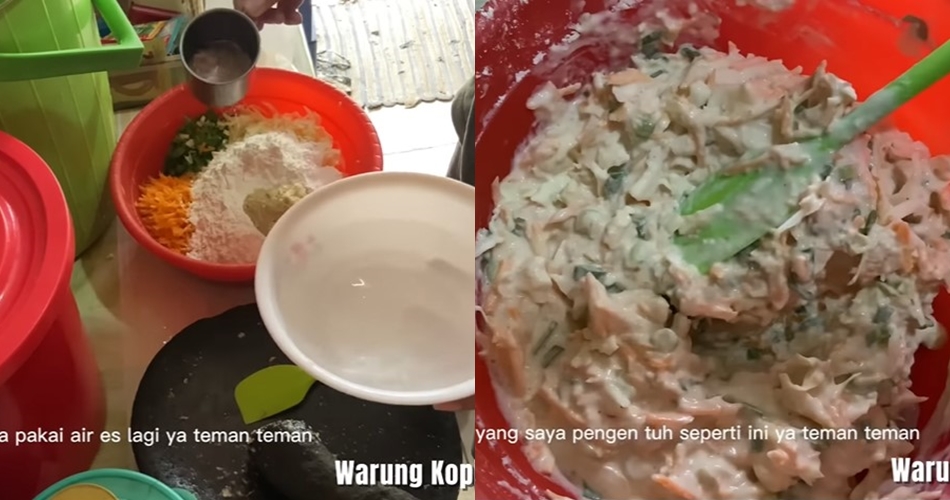 Hanya pakai 1 jenis tepung, ini trik bikin adonan bakwan sayur yang renyah dan warnanya tetap cerah