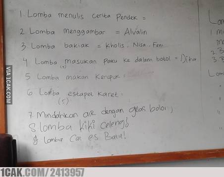 pengumuman lomba © berbagai sumber