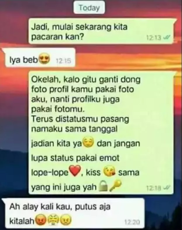 11 Alasan putus bikin tepuk jidat Berbagai sumber