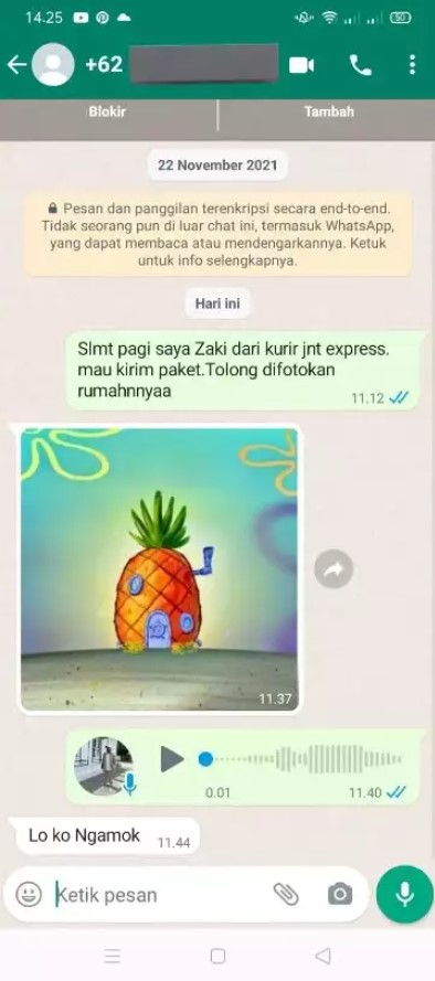 13 Chat kurir kelewat absurd Berbagai sumber