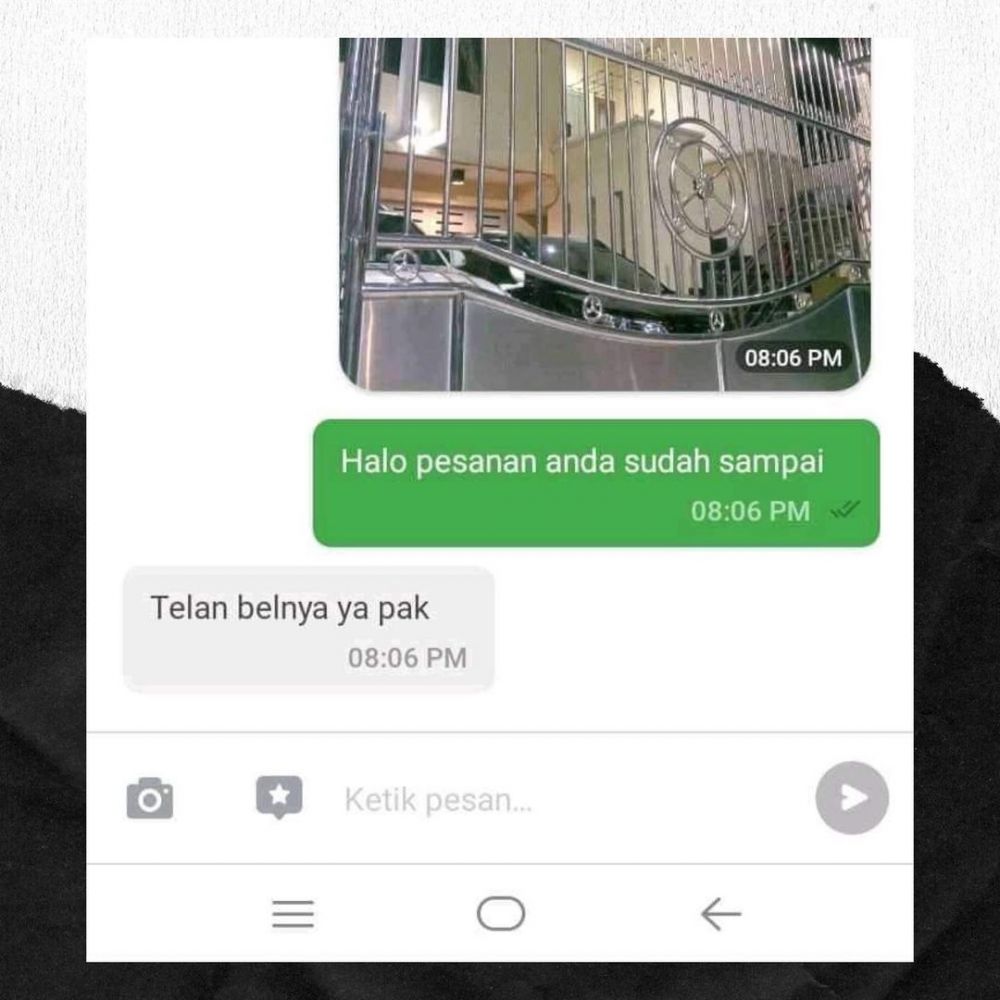 13 Chat kurir kelewat absurd Berbagai sumber