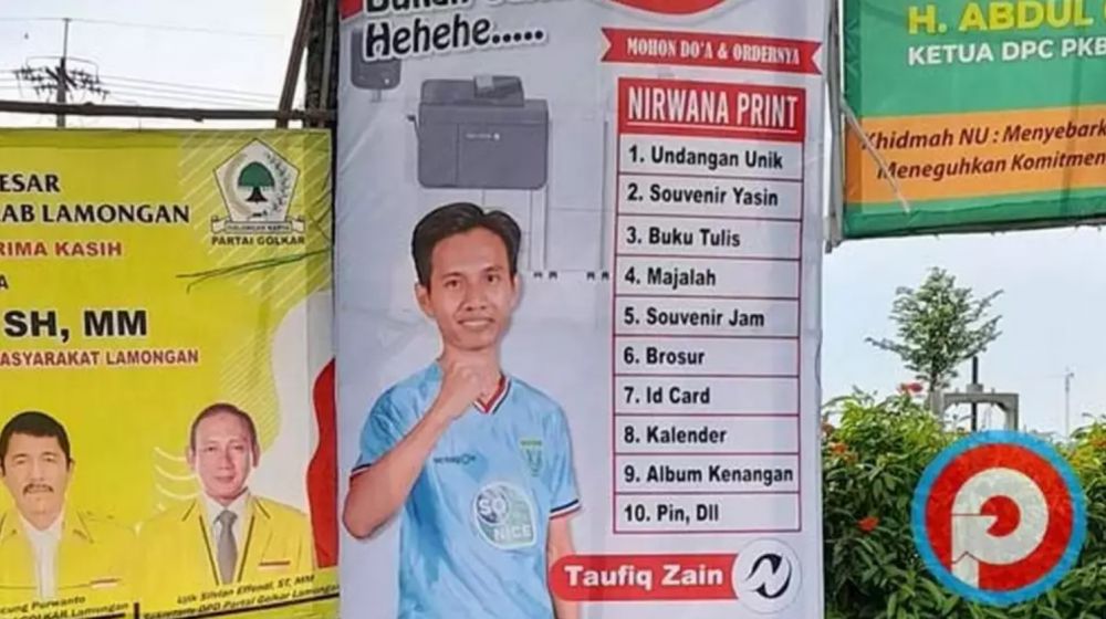Baliho ini mau kampanye atau melawak Berbagai sumber