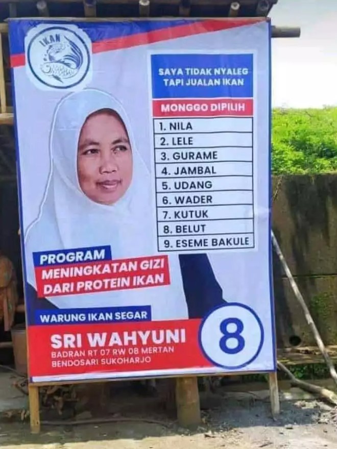 Baliho ini mau kampanye atau melawak Berbagai sumber