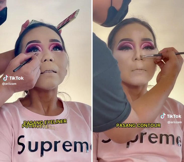 emak-emak makeup pengantin © TikTok emak-emak makeup pengantin © TikTok