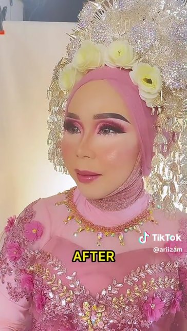 emak-emak makeup pengantin © TikTok emak-emak makeup pengantin © TikTok