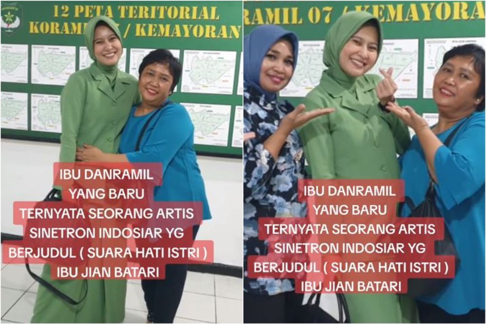 wanita bersahaja seragam persit aktris © TikTok