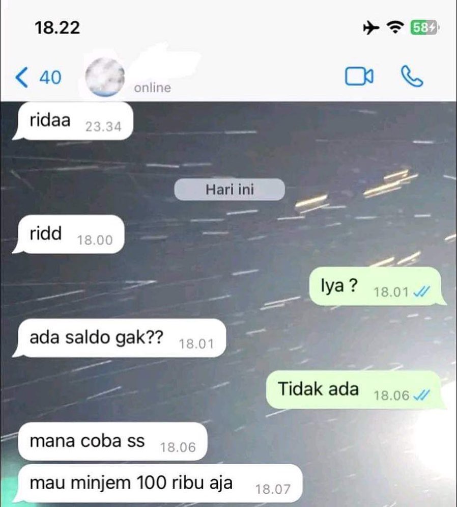 Chat dari teman nyebelin pol Berbagai sumber